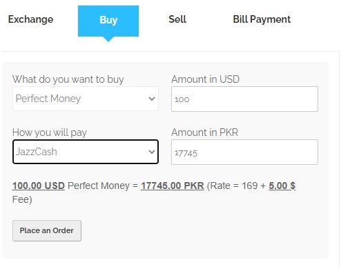 Buy/Sell Perfect MoneyDollars in Pakistan viaJazzcash and Easypaisa